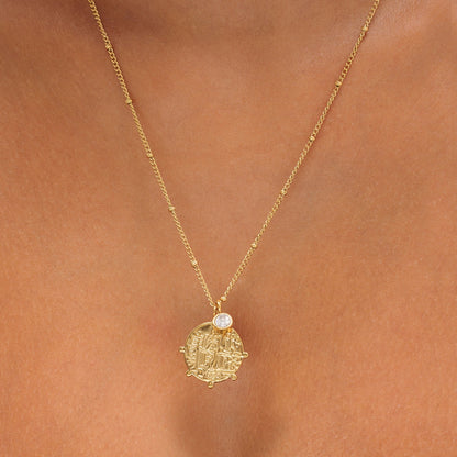 Griechische Medaillon-Halskette „Athena“